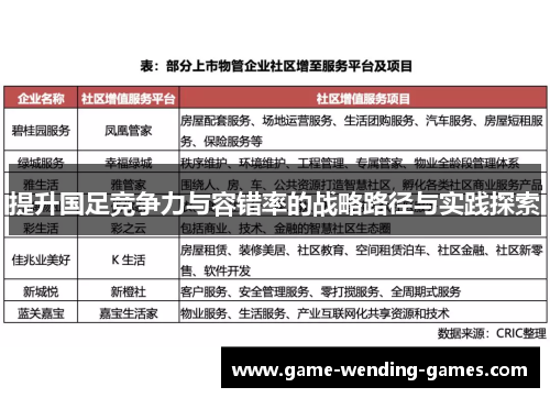 提升国足竞争力与容错率的战略路径与实践探索
