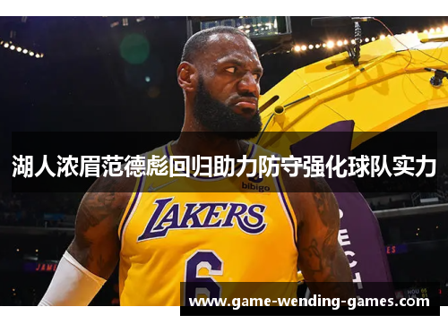 湖人浓眉范德彪回归助力防守强化球队实力